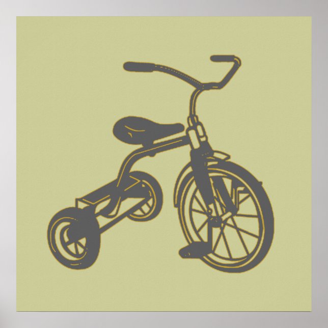 Tricycle Graphic für Kinder Poster (Vorne)