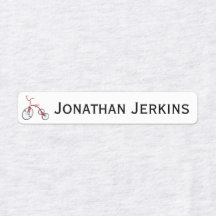 Tricycle ou fer sur logo Étiquettes