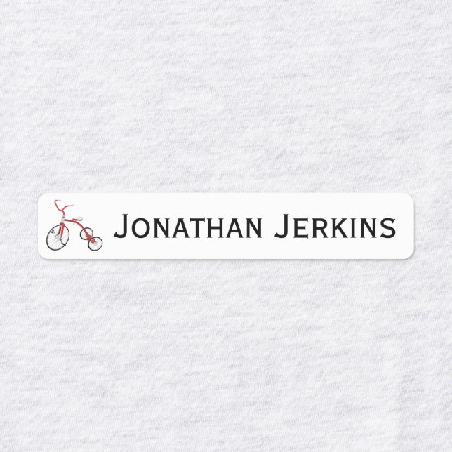 Tricycle ou fer sur logo Étiquettes (Design 1)
