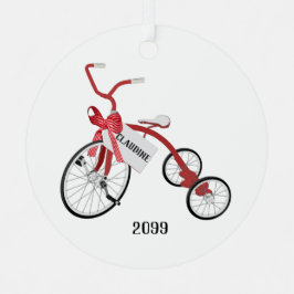 Tricycle rouge Filles Ornement de Noël