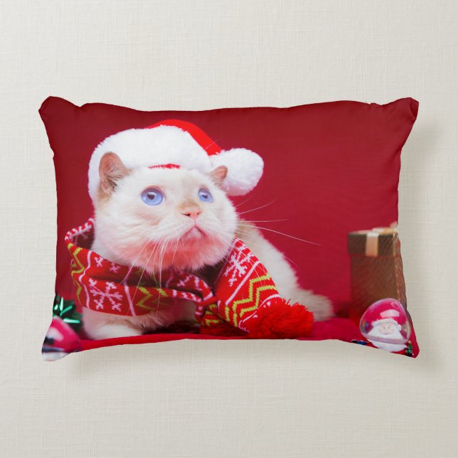Trident das Katzen-Weihnachtskissen Dekokissen (Vorderseite)