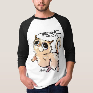 Trident der der Katzen-die Leinwand-lange T-Shirt