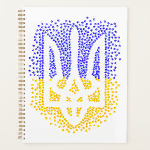 Trident heraldique ukrainien tryzub étoiles disper