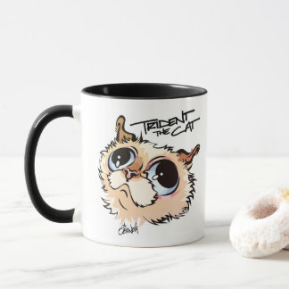 Trident la tasse de café illustrée par chat 02