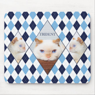 Trident le tapis de souris de Jacquard de chat