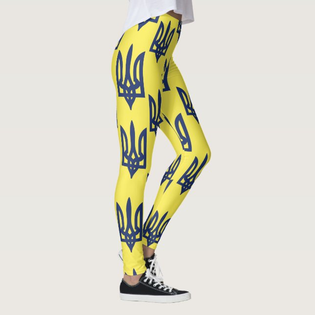 Trident Tryzub Ukraine-Wappen Leggings (Rechts)