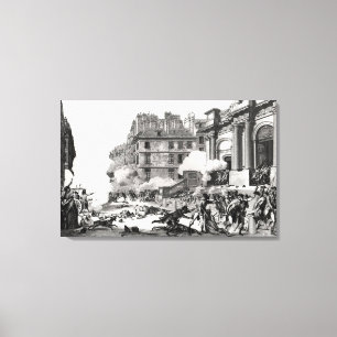 Trieb-heraus vor Kirche St. Roch in Paris Leinwanddruck