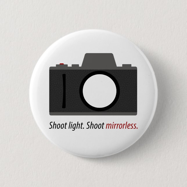 "Trieb Mirrorless" Knopf für Fotografen Button (Vorderseite)