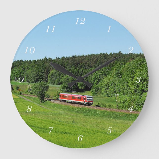 Triebwagen bei Wiesenfeld Große Wanduhr (Vorderseite)