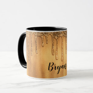 Triefend in Gold Honig Glitter Pretty Drips Tasse