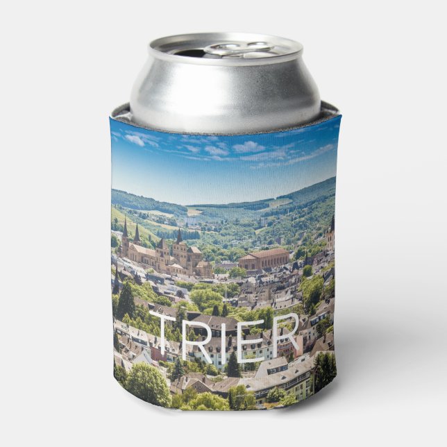 Trier Cityscape Panorama Moselle Deutschland Souve Dosenkühler (Kanne Vorderseite)