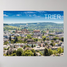 Trier Cityscape Panorama Moselle Deutschland Souve
