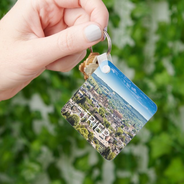 Trier Cityscape Panorama Moselle Deutschland Souve Schlüsselanhänger (Hand)
