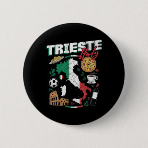 Triest Italien Italia Italienische Flagge Karte So Button