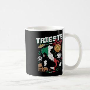 Triest Italien Italia Italienische Flagge Karte So Kaffeetasse