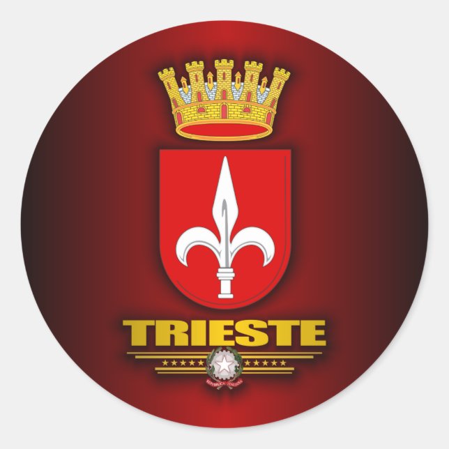 Triest Runder Aufkleber (Vorderseite)