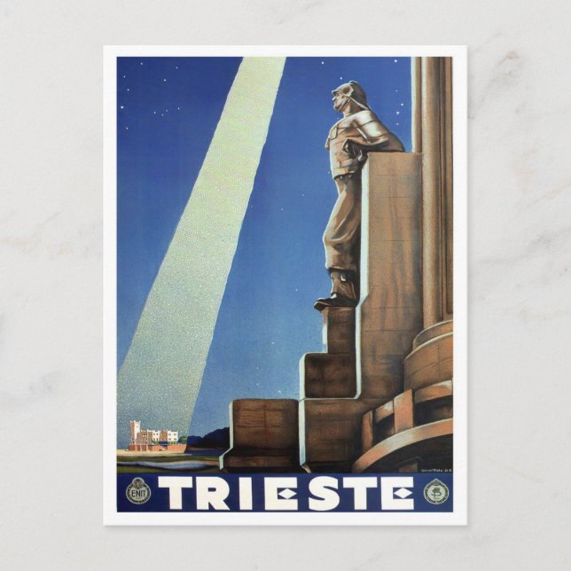 Trieste Italien Vintage Postkarte (Vorderseite)
