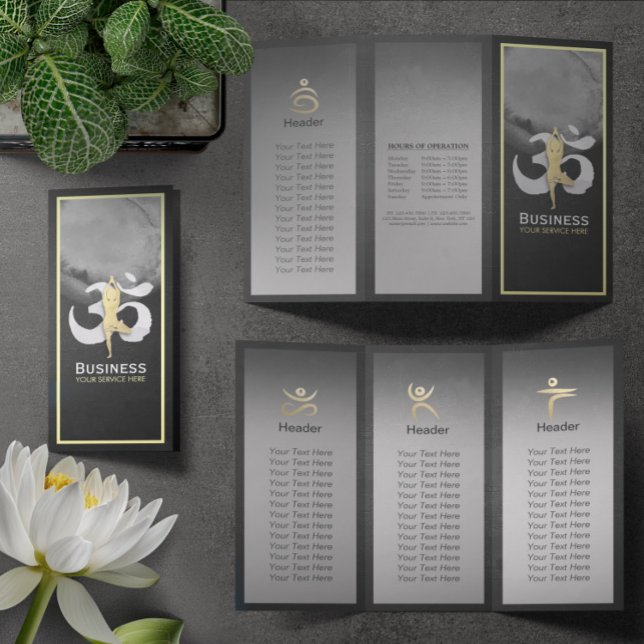 Trifale Yoga Studio Broschüren Meditation Pose Om (Von Creator hochgeladen)