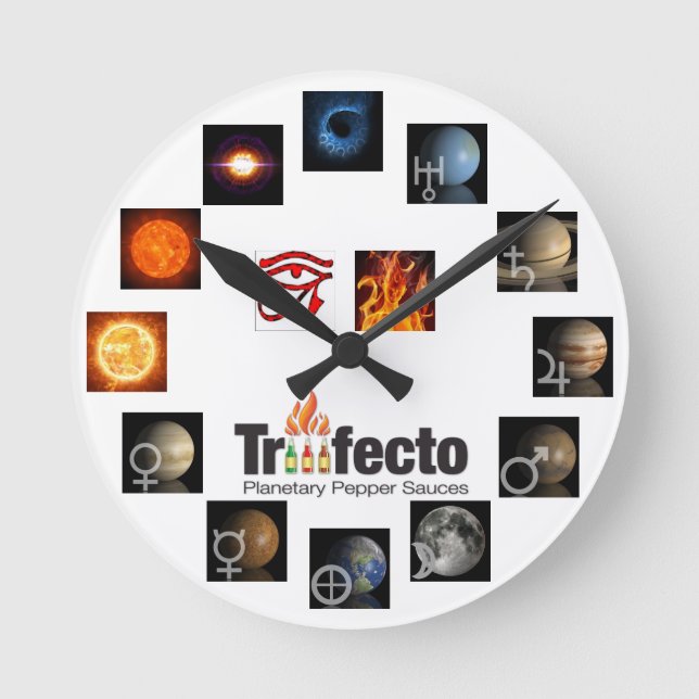 Trifecto Wall Clock Runde Wanduhr (Vorderseite)