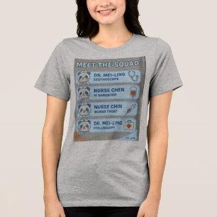 Triff das Pandanurse-Team Lustiges T-Shirt für med Tri-Blend Shirt