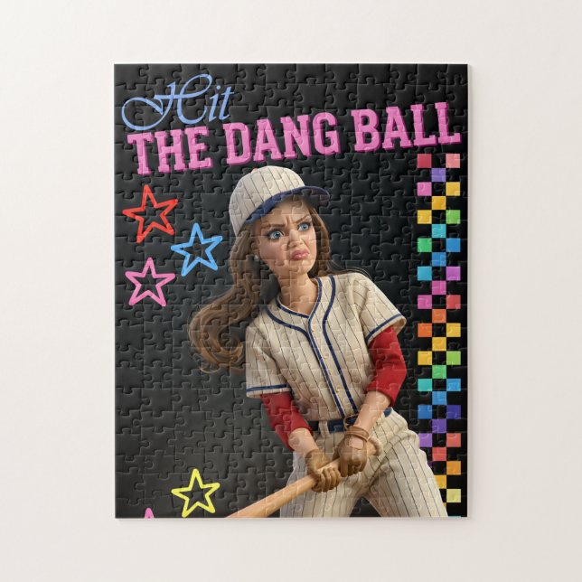Triff Den Verfluchten Ball Lustige Baseball-Mutter (Vertikal)