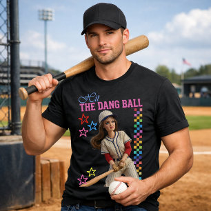Triff Den Verfluchten Ball Lustige Baseball-Mutter T-Shirt