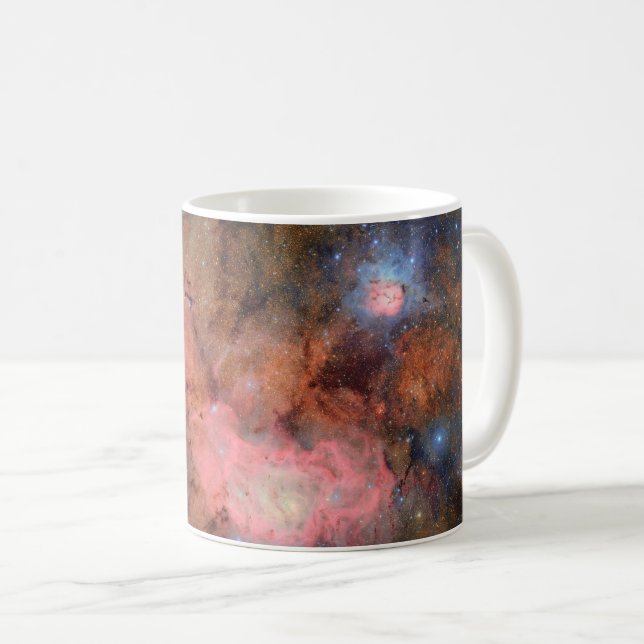 Trifid and Lagoon Nebulae Kaffeetasse (VorderseiteRechts)