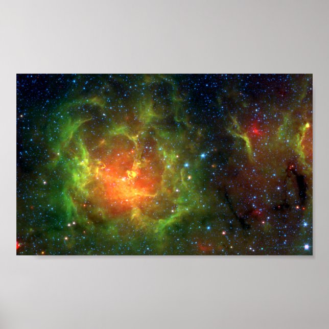 Trifid Nebula NASA Spitzer Poster (Vorne)
