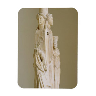 Triform Herm von Hecate, Marmorskulptur, Magnet