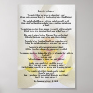 Trigeminal Neuralgia Gedicht von Rosemary Grant Poster