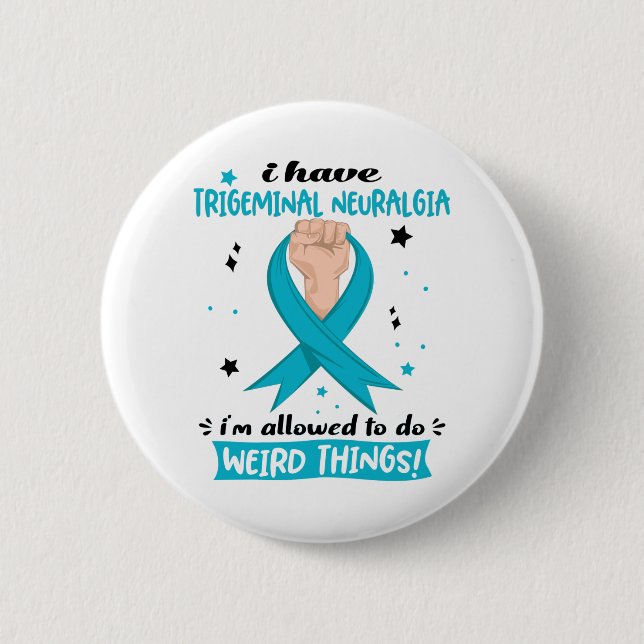 Trigeminal Neuralgie Aufklärung Monat Bonbongesche Button (Vorderseite)