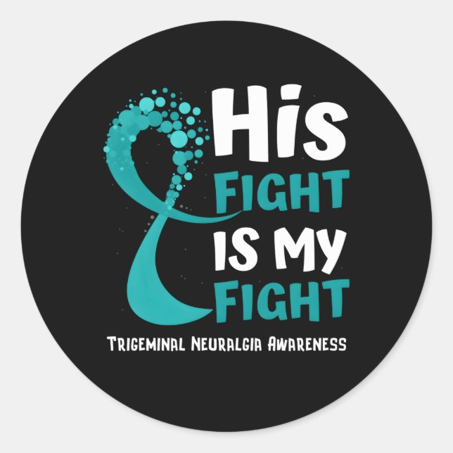 Trigeminal Neuralgie Awareness Ribbon Hope Family Runder Aufkleber (Vorderseite)