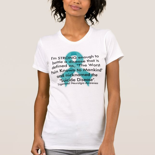 Trigeminalneuralgia-Bewusstseins-T - Shirt (Vorderseite)