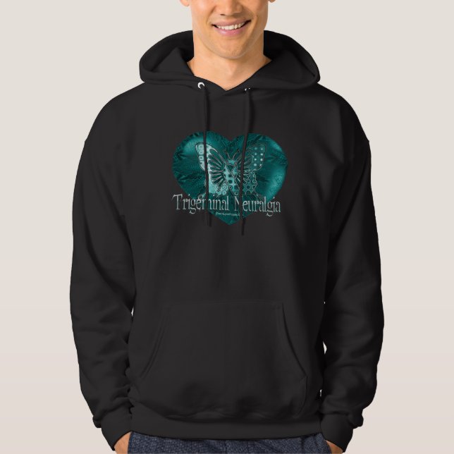 Trigeminalneuralgia-Schmetterlings-Herz-Shirt Hoodie (Vorderseite)