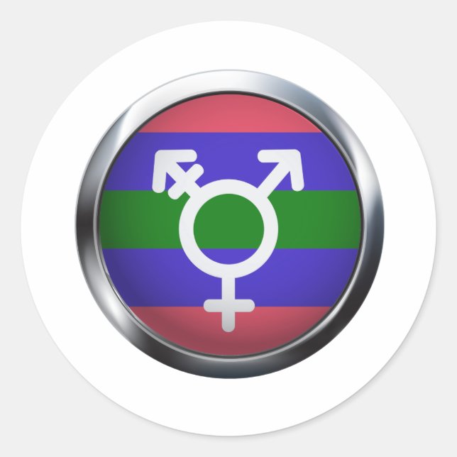 TRIGENDER MEDALLION RUNDER AUFKLEBER (Vorderseite)