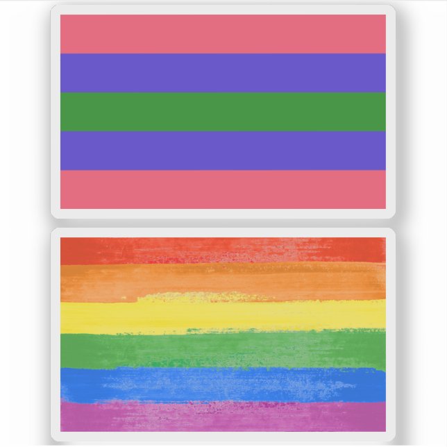 Trigender Pride Aufkleber (Vorderseite)