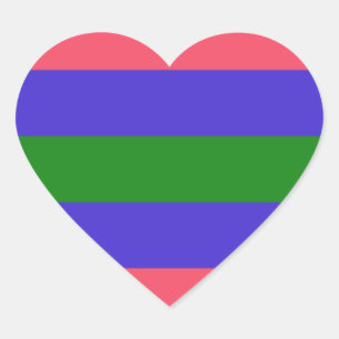 Trigender Pride Herz-Aufkleber