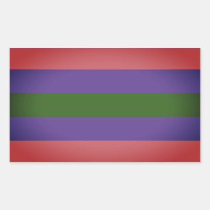 Trigender Pride Rechteckiger Aufkleber