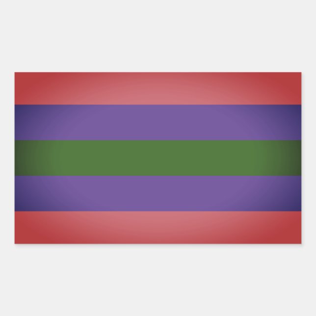 Trigender Pride Rechteckiger Aufkleber (Vorderseite)