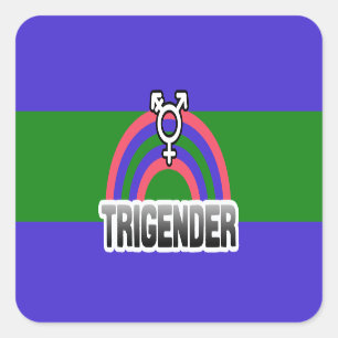 TRIGENDER RAINBOW AUFKLEBER