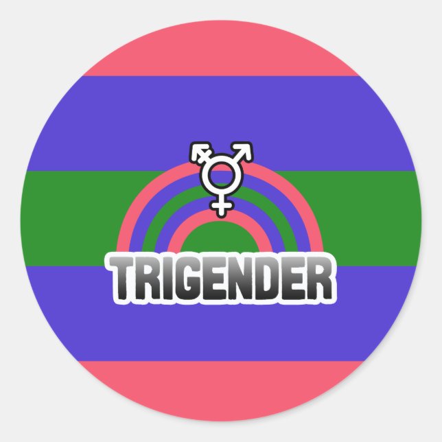 TRIGENDER RAINBOW AUFKLEBER (Vorderseite)