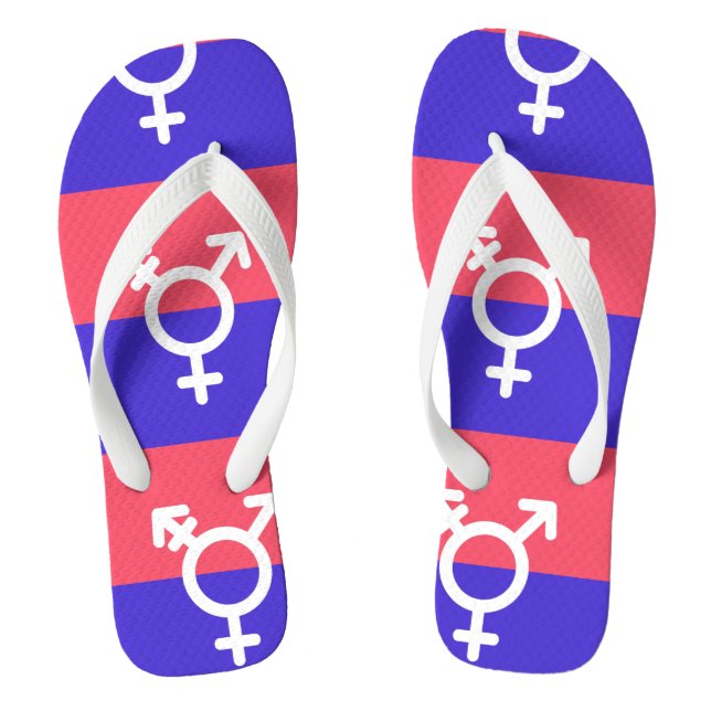Trigender Stolz Flip Flops (Fußbett)