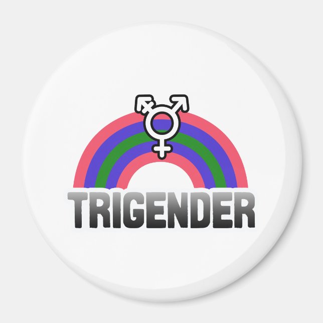 Trigender Stolz Magnet (Vorne)