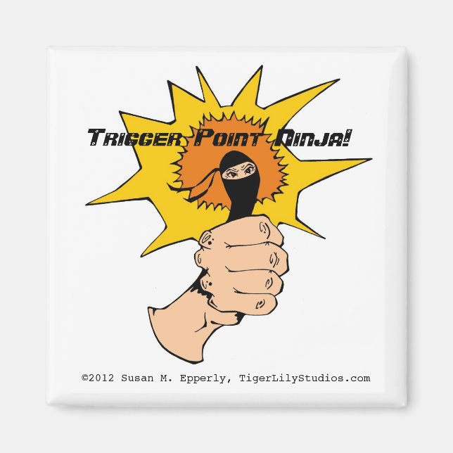 Trigger Point Ninja ® Cartoon Magnet (Vorne)