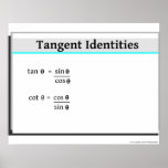 Trigonometrie: Tangent Identifier Poster<br><div class="desc">Trigonometrie Poster. Tangent Identities. Mehr mathematische Plakate finden Sie unter www.zazzle.</div>