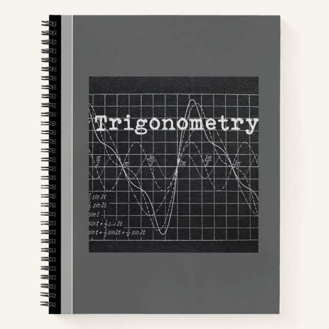 TRIGONOMETRIEANLAGEN (GRAU) NOTEBOOK NOTIZBUCH (Vorderseite)