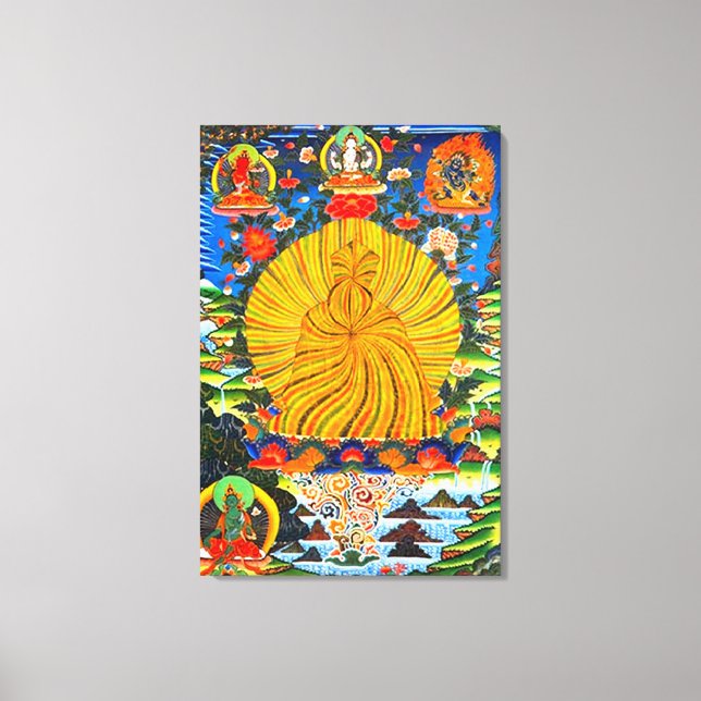 Trikaya Buddha Powerful Positive Energy Mandala Leinwanddruck (Vorderseite)