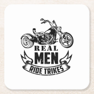 Trike Geschenke für Männer   Triker Trikes Motor Rechteckiger Pappuntersetzer
