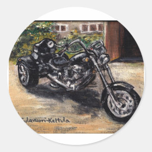 Trike-Motorrad Runder Aufkleber
