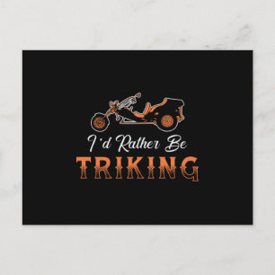 Triker Ich würde eher Triking Motor Trike Vintag Postkarte